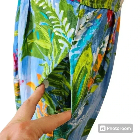 Jams World Janice Midi Dress Tropic Garden Print Hawaiian Dress - Picture 8 of 13